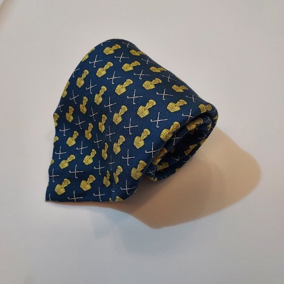 Vineyard Vines Tie Mens 58x3.75 Custom Collection Golf 100% Silk Hand Made USA - Picture 1 of 6